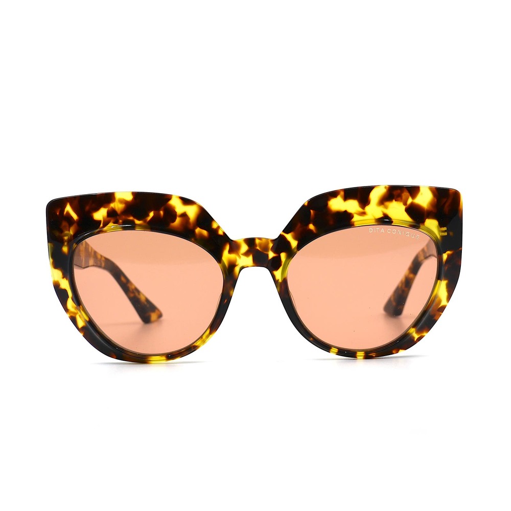 NEW DITA CONIQUE DTS514-53-02 TORTOISE AMBER ROSE SUNGLASSES - Picture 2 of 12